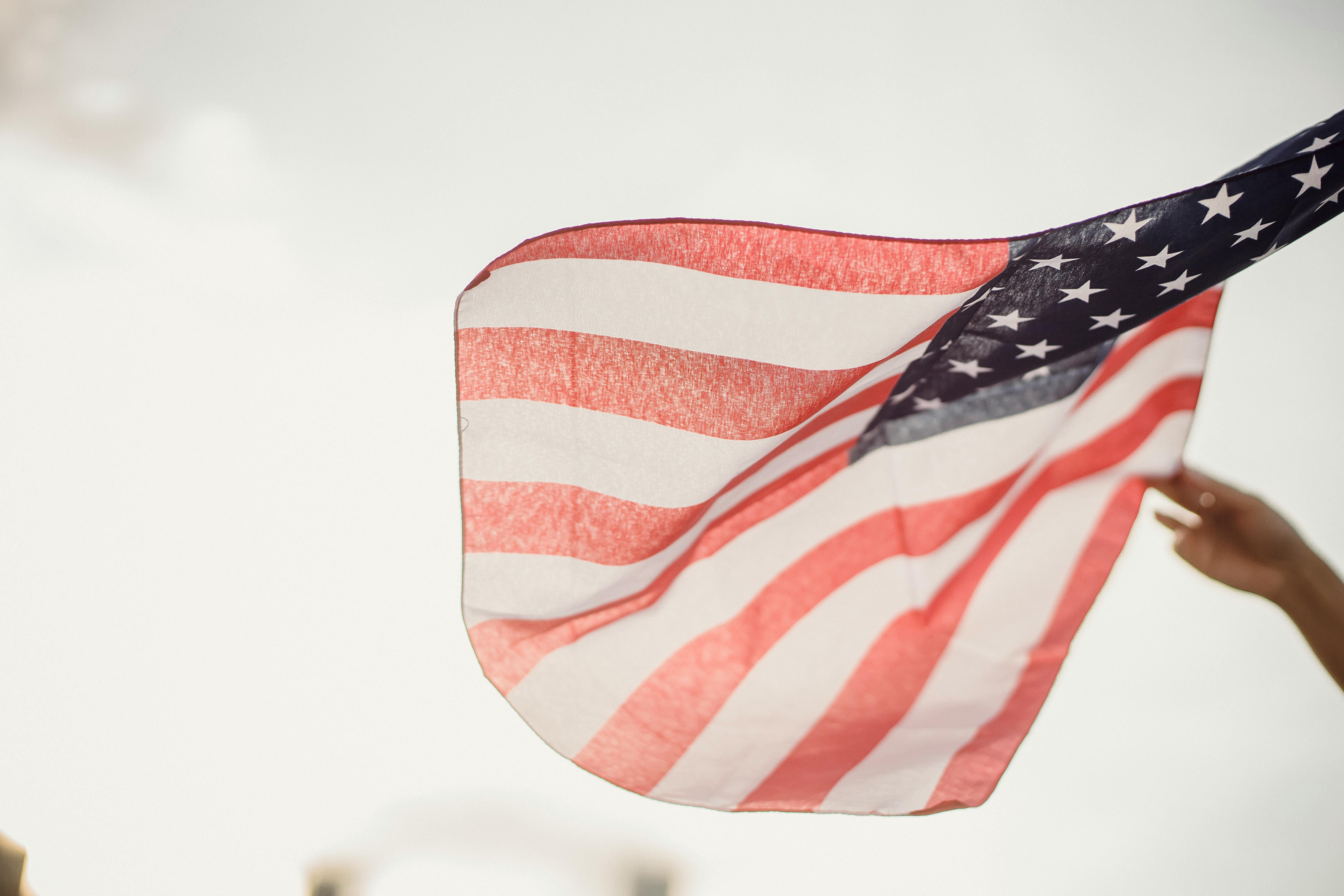 American flag waving